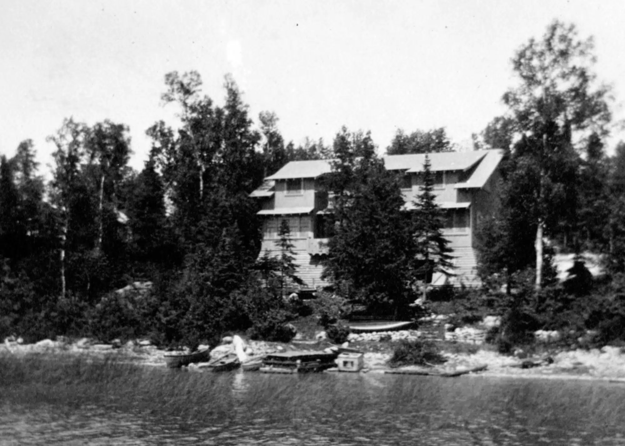 Another view of the Leopold family cottage in Les Cheneaux, ca. 1910-19.