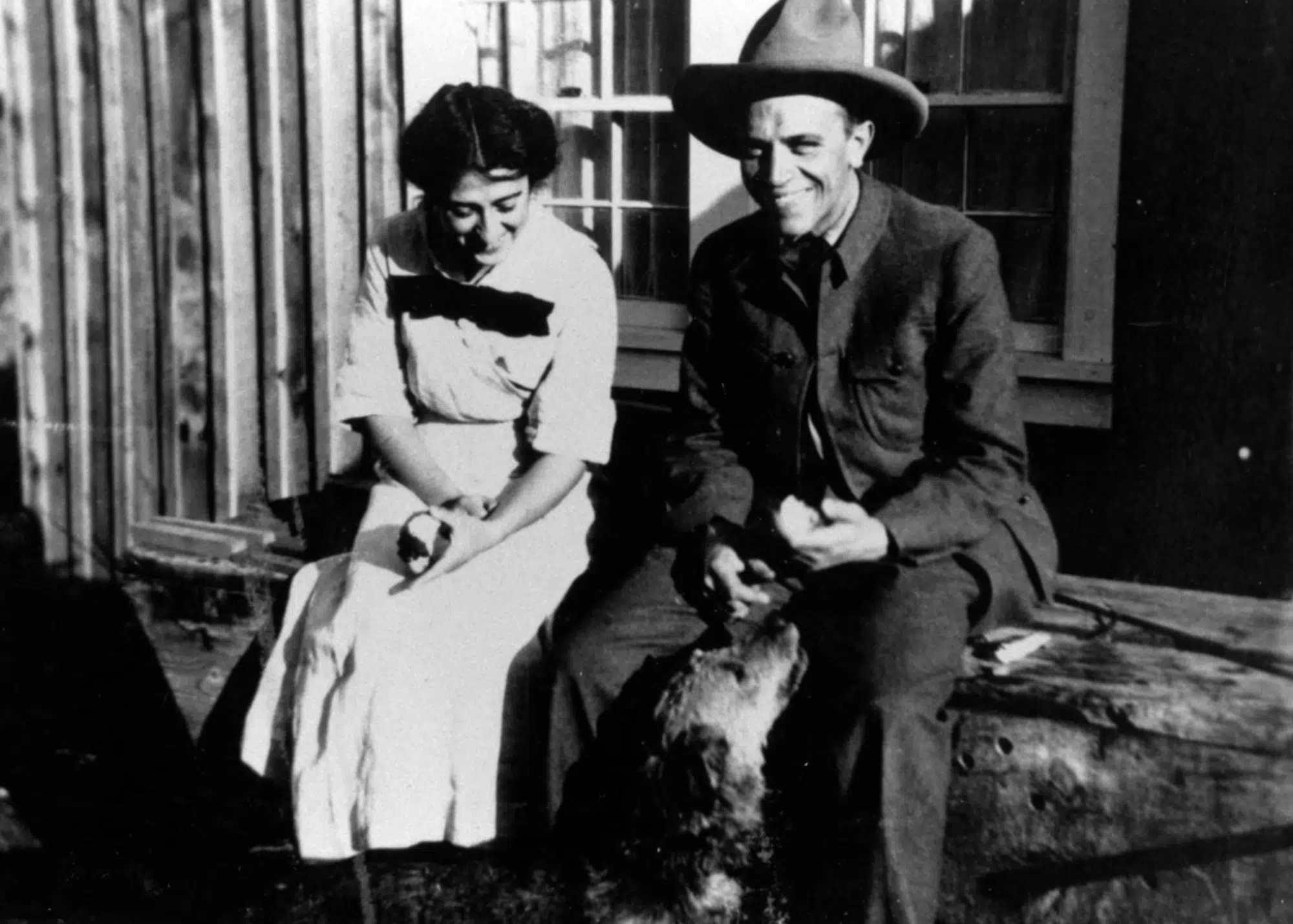 Another shot of Aldo and Estella, with Flick at Les Cheneaux, ca. 1912.